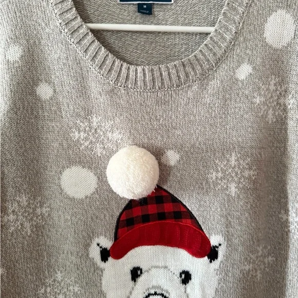 Karen Scott Christmas Polar Bear Knit Sweater M - Picture 5 of 5